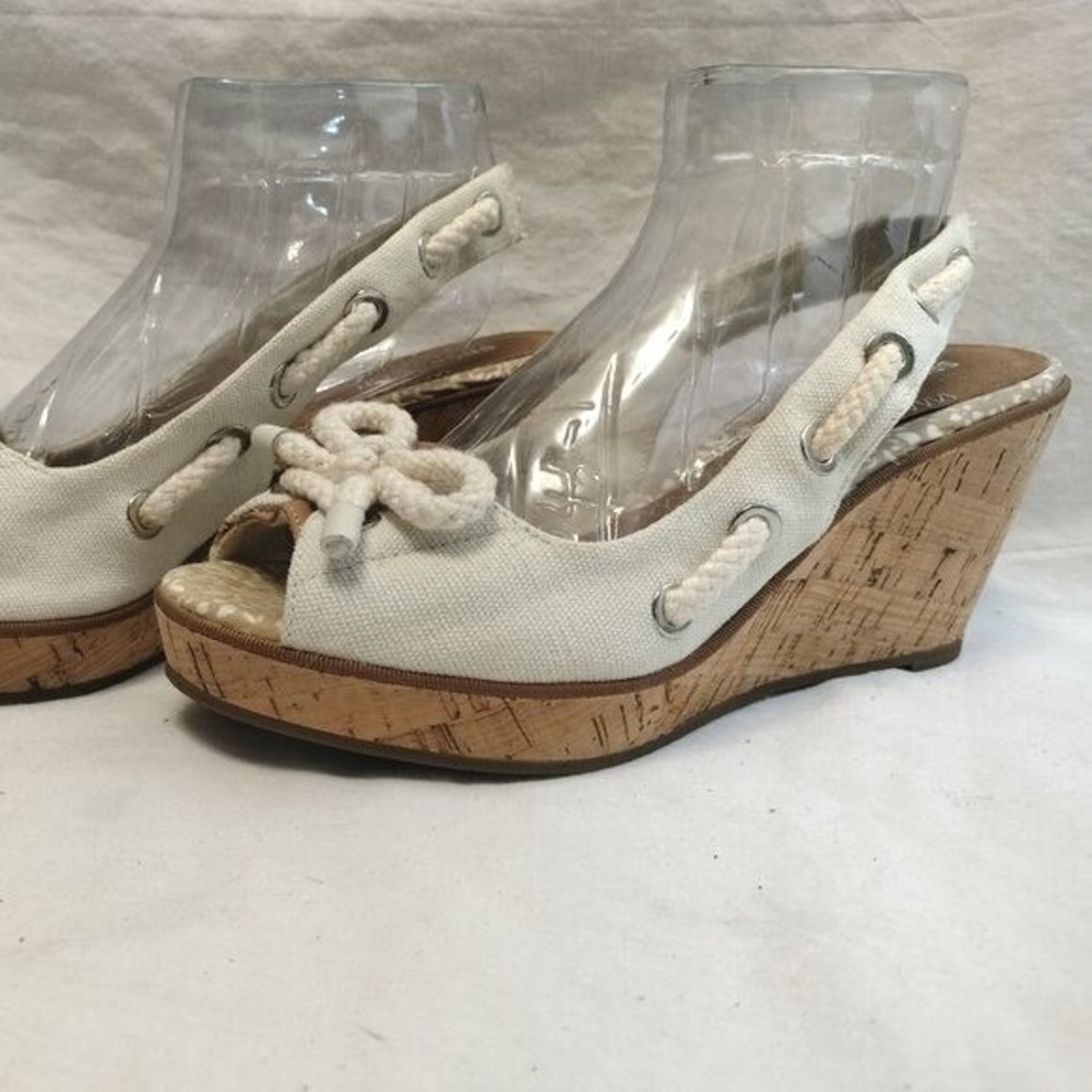 Sperry Southport Canvas Slingback Wedge Sandals
